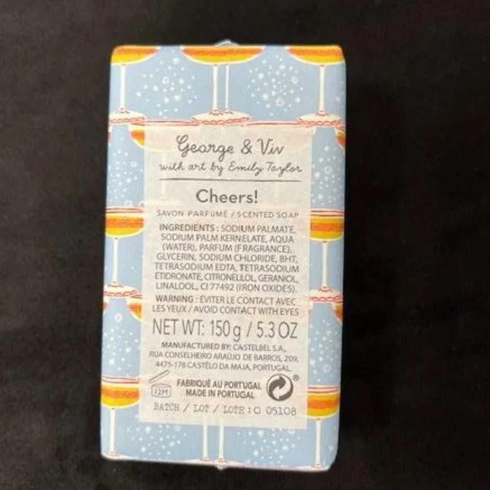Anthropologie George & Viv Holiday Bar Soap - Champagne Bottle (Bubbly) NWT